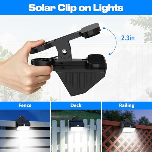 Peasur Clip On Solar Lights Outdoor, Motion Sensor Lights with 3 Modes - Image 2