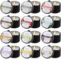 12-Pack Massage Candle Set - Low Temperature Soy Wax Melts into Silky Smooth Massage Oil, 1oz Aromatherapy Candles for Couples, Home Spa, Relaxation & Romantic Gifts (12 Scents) by Grcdoyvl