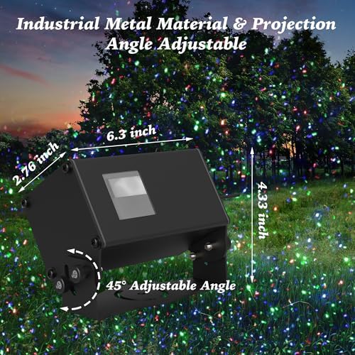 AIRIVO Outdoor Laser Lights Projector, RGB Color Firefly Lights Projection Light, Christmas Star Projector with Remote Control, Holiday Halloween Decor for Home, Garden, Trees, RGB 3 Color Motion - Image 6