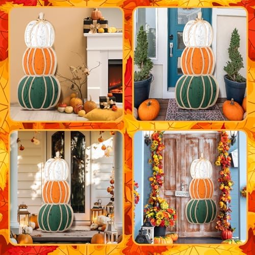Colingmill Outdoor Stacked Pumpkins Fall Decor, 35 Inch - Image 6