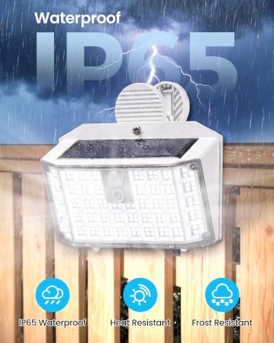 LUHLEE Clip on Solar Fence Lights Outdoor, 176 LED Motion Sensor Lights - Image 6