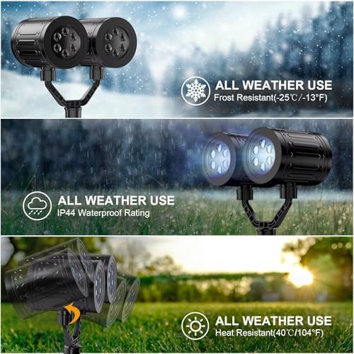 NUÜR Snowflake Christmas Projector Lights Outdoor, Double Snowflake LED - Image 6