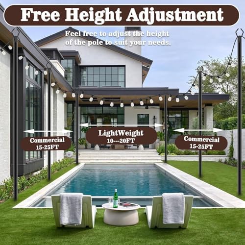 AILBTON 10 Pack 10Ft String Light Poles - Image 6