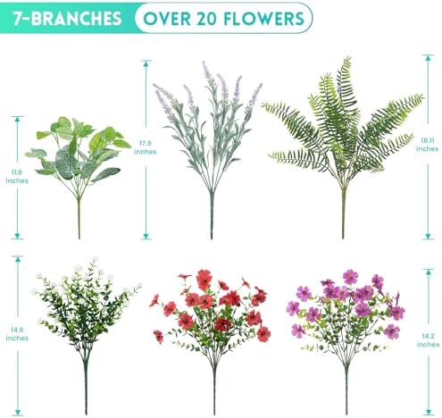 Hrobek Fake Artificial Flowers for Outdoors Faux Plants Outside Indoor - Image 3