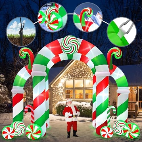 Kalolary 13FT Christmas Inflatables Arch, Giant Xmas Candy Arch Inflatable - Image 3