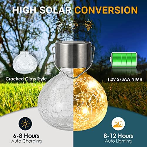 GIGALUMI Fall Solar Lights Outdoor Hanging Lanterns Solarpowered for Garden - Image 5