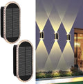 LIANGLOME 2PK Solar Fence Lights Outdoor - 3000/4000/6000K 3 Modes, IP65 Waterproof Fence Lights Solar Powered, Solar Wall Lights Outdoor for Backyard/Garden/Patio/Garage and Wall Decor by LIANGLOME