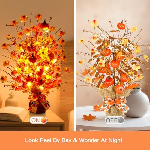 Joyhalo 2 Pack Lighted Christmas Tree Tabletop with LED Battery Operated - Image 4