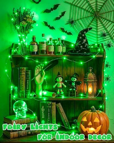 4 Pack 60 LED Fairy Lights Battery Operated with Timer, String Lights Green - Image 6