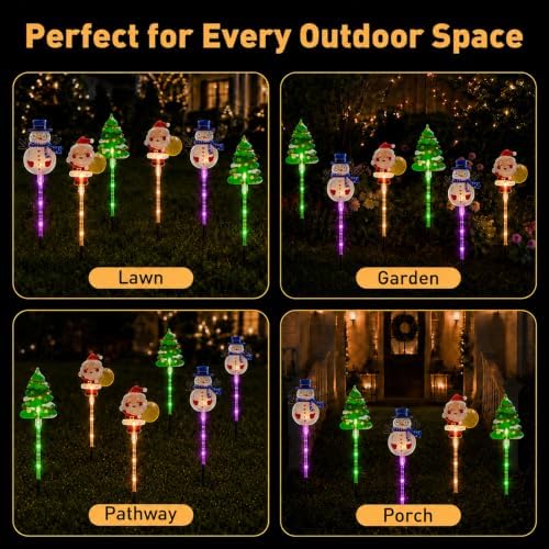 Solar Christmas Lights Outdoor, Yard Decor for Garden, Lawn and Pathway - Image 6