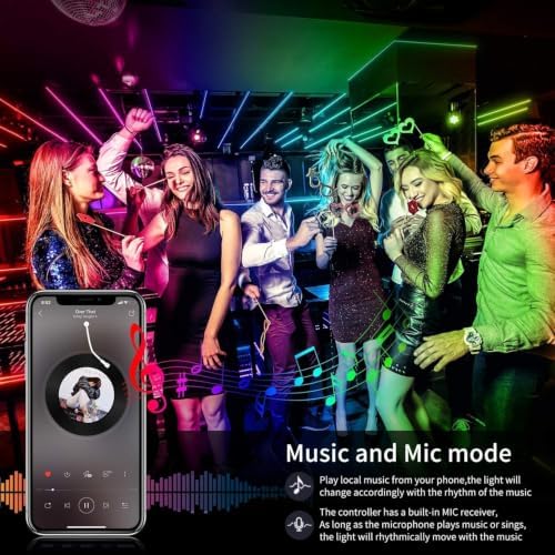 AILBTON 150ft Led Strip Lights(2 Rolls of 75ft led Lights) Ultra Long Led Light Strip with App Voice Control Remote,5050 RGB Music Sync Color Changing Led Lights for Bedroom,Party,Home Decoration - Image 5