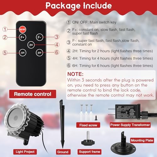 Meonum Christmas Nativity Scene Projector Lights Outdoor, Upgrade Waterproof Nativity Silhouette Light Power Supply with Remote Control Scene onto Outdoor Indoor Wall Windows Garage Doors - Image 2
