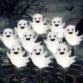 10 Pack Solar Halloween Ghost Pathway Lights, 3D Solar Lights by VOGVOG