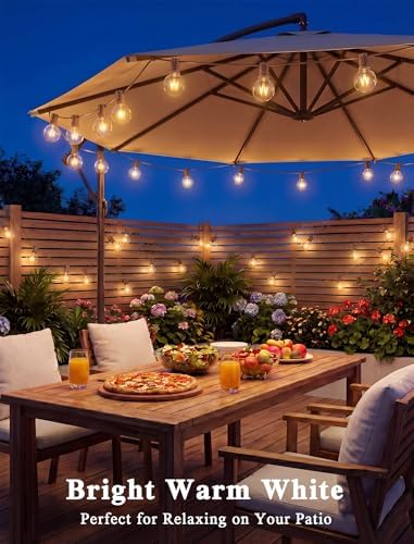 50Ft Outdoor Patio String Lights with 53 Clear Globe G40 Bulbs,UL Certified - Image 5