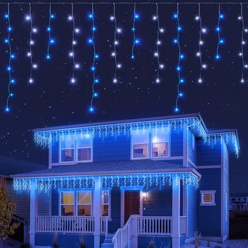 Christmas Icicle Lights Outdoor,300 LED 33FT Hanging String Lights - Image 2