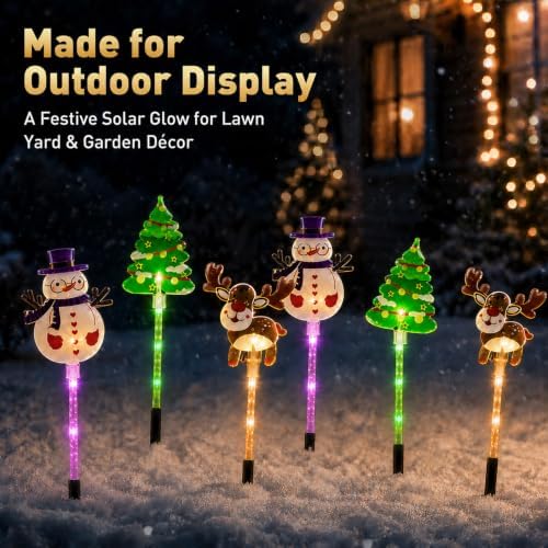 Solar Christmas Lights Outdoor, Yard Decor for Garden, Lawn and Pathway - Image 2