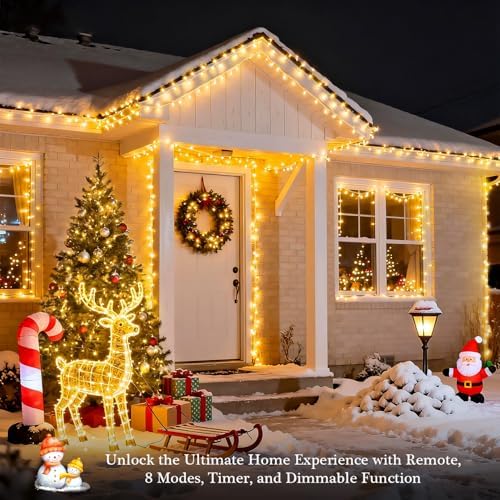 JMEXSUSS 400 LED Christmas Lights Outdoor, Classroom Lights Plug in - Image 2