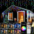 JMEXSUSS 400 LED Smart RGB Icicle Lights for Outside by JMEXSUSS