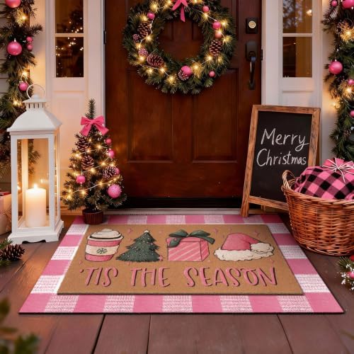Tinideya 2 23.6 X 35.4 Inches Christmas Season Pink Green Brown - Image 4