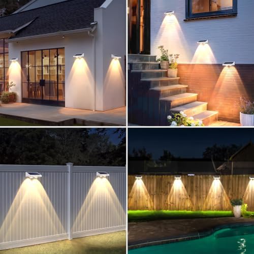 Brightever Solar Fence Lights White 8-Pack, 3 Modes (3000K/5000K/6500K) - Image 7