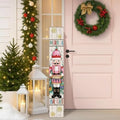 Threehoney 47" Large Nutcracker Christmas Porch Sign Pink Pastel Welcome Sign Christmas Porch Decor Tall Wooden Front Door Decor Gift for Xmas Holiday Farmhouse Outdoor Yard Home Patio Entryway by Threehoney