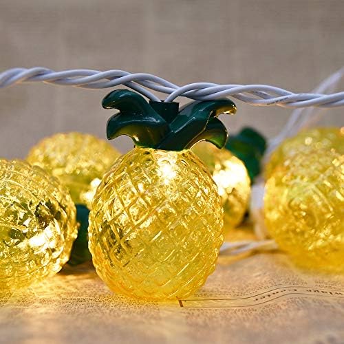 SUNSGNE Pineapple String Lights, Outdoor String Light with 10 Pineapples, Outdoor Indoor Party Lights, Summer Patio String Lights, Pineapple String Mini Incandescent Light, Hawaiian Themed Lights - Image 7