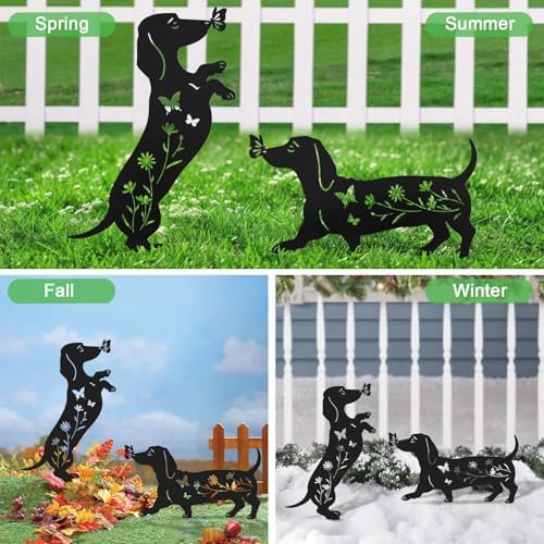 Metal Dachshund Yard Art Outdoor Garden Decor,Dachshund Gifts for Women - Image 4