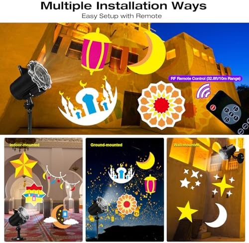 Ramadan Projector Lights for Eid al Fitr, Kareem Muslim Decorations - Image 6