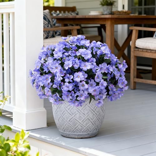 INXUGAO Artificial Flowers for Outdoors Planter UV Resistant Faux Hydrangea - Image 6