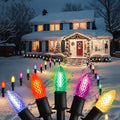 J-HVA  C9 Strawberry Christmas Pathway Lights - 29ft Christmas Multicolor String Lights Outdoor Waterproof Walkway Lights with 25 Marker Stakes for Xmas Tree Yard Garden Decoration (25 Lights) by J-HVA
