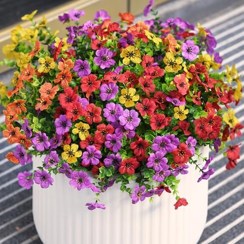 INQCMY Artificial Flowers for Outdoor Faux Plants Fake Flowers Spring Decor by INQCMYPlantRack
