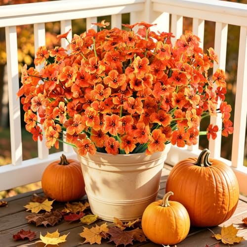 AGIRL Artificial Fall Flowers Fake Mums Outdoor,Faux Plant Porch Decor Home by AGIRL