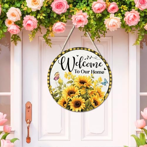 Welcome to Our Home Wooden Door Sign Outside Outdoor - Image 3