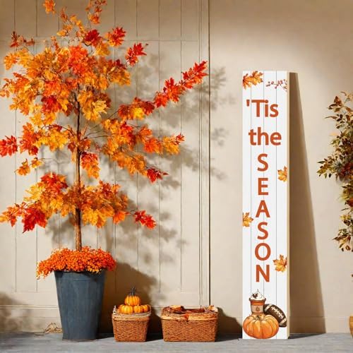 Fall Porch Decor Outdoor Autumn Thanksgiving Wooden Porch Sign 46.8 Inch - Image 3