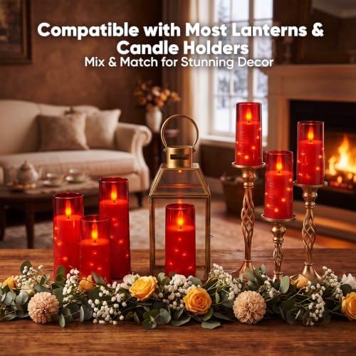 Raycare 9 Pcs Flameless Battery Operated Pillar Candles with Remote Timer - Image 2