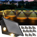 JSOT Solar Deck Lights Outdoor - 12 Pack Stair Step Fence Waterproof Light 5 Lighting Modes for Backyard Garden Wall Outside Patio Decor (Warm Light) by JSOT