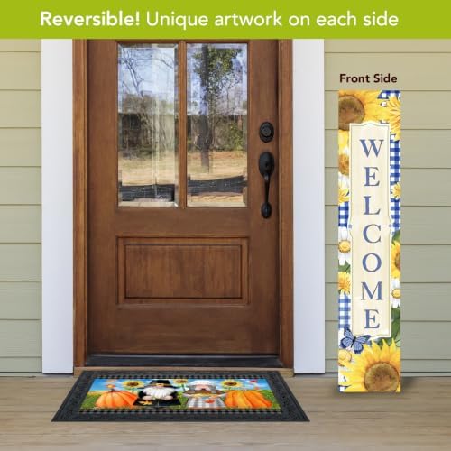 Briarwood Lane Summer Double Sided Reversible Pine Porch Leaner 47x9.5 Country Flowers For Summer Porch Leaner - Image 2