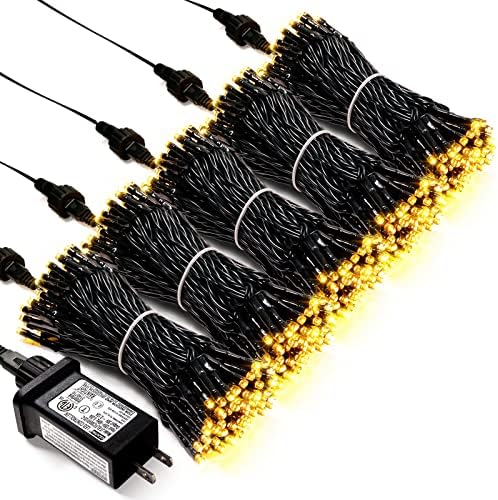 JMEXSUSS 500 LED Warm White Christmas Tree Lights Plug in by JMEXSUSS