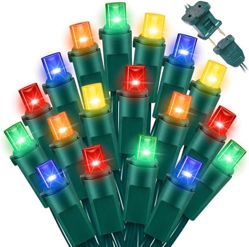 LAMPHOME Multi-Colored Christmas Mini String Lights, 60 LED Waterproof Fairy Tree Lights Plug in, Connectable Christmas Decorations for Indoor Outdoor Easter Patio Holiday Theme Party Yard House by ULL
