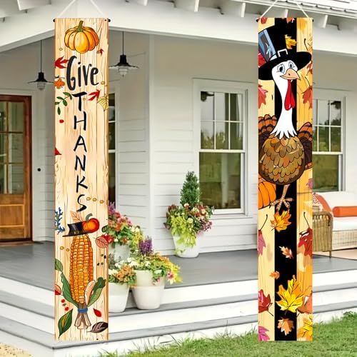 BlissYard Give Thanks Thanksgiving Door Banner 12 x 71 Inch - Image 7
