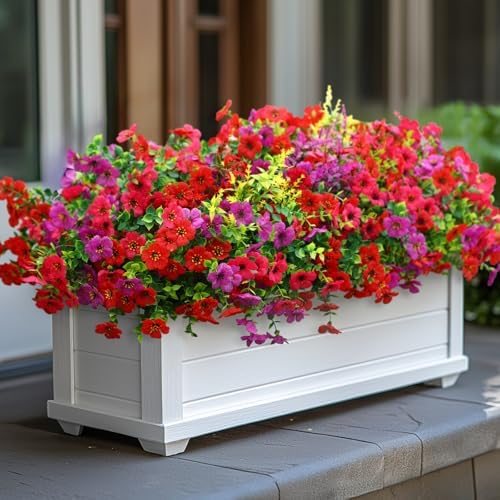 SHareconn 24 Bundles Artificial Flowers for Outdoors UV Resistant Decor - Image 4