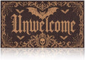 Gothic Bat Door Mat with Unwelcome Design Halloween Door Mat Gothic Decor by FTTOYOLY