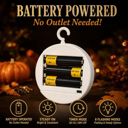 LOLStar Fall Decor Fall Lights 2026, Thanksgiving Decorations LED Lights - Image 5