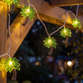 Oviejo Palm Tree String Lights,8.5Ft Patio String Lights with 10 LED Bulbs, Connectable Tiki Bar Lights for Summer Party/Hawaiian/Luau/Tiki,White Wire by Oviejo