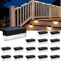 Solar Deck Lights Outdoor, Solar Step Lights Waterproof, 16 Pack Warm White by COOZAMING