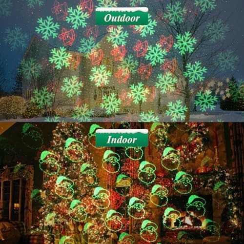 Holiday Laser Projector Lights Outdoor, Dynamic Snowflake Lighting Effects Holiday Projector Outdoor with Remote, Christmas Spotlights for House Yard Garden Xmas Decoration - Image 6