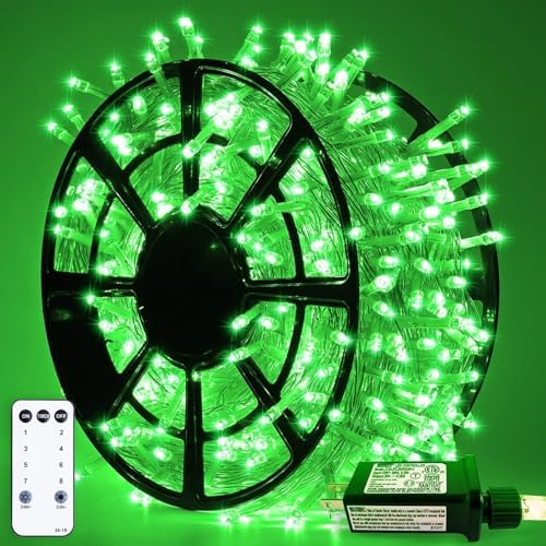 JMEXSUSS 8 Modes 163 FT 500 LED Green Christmas Lights Indoor Outdoor by JMEXSUSS