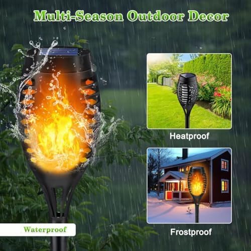 LNRYY Outdoor Solar Lights, 6Pack Solar Torch Light with Flickering Flame - Image 4