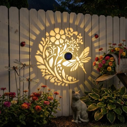 Gardsee Solar Fence Lights 6 Pack Solar Deck Lights Waterproof LED Solar Powered Step Light Wall Lights Outdoor Decorations Warm Yellow Light Decorative Lighting for Garden (Black 5) - Image 7