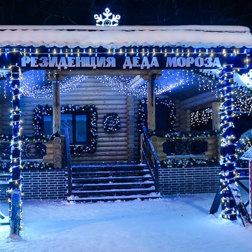 JMEXSUSS 163ft 500 LED Blue and White Christmas Lights with 8 Modes - Image 4